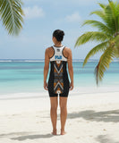 Fiji Women's performance tank top in blue with athletic fit