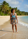Fiji Women's performance tank top front view on white background