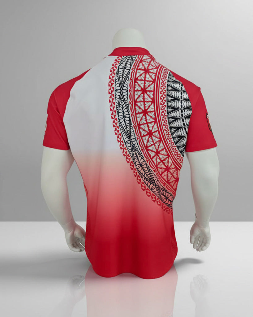 Tonga Rugby jersey Mate Ma'a Tonga red and white design