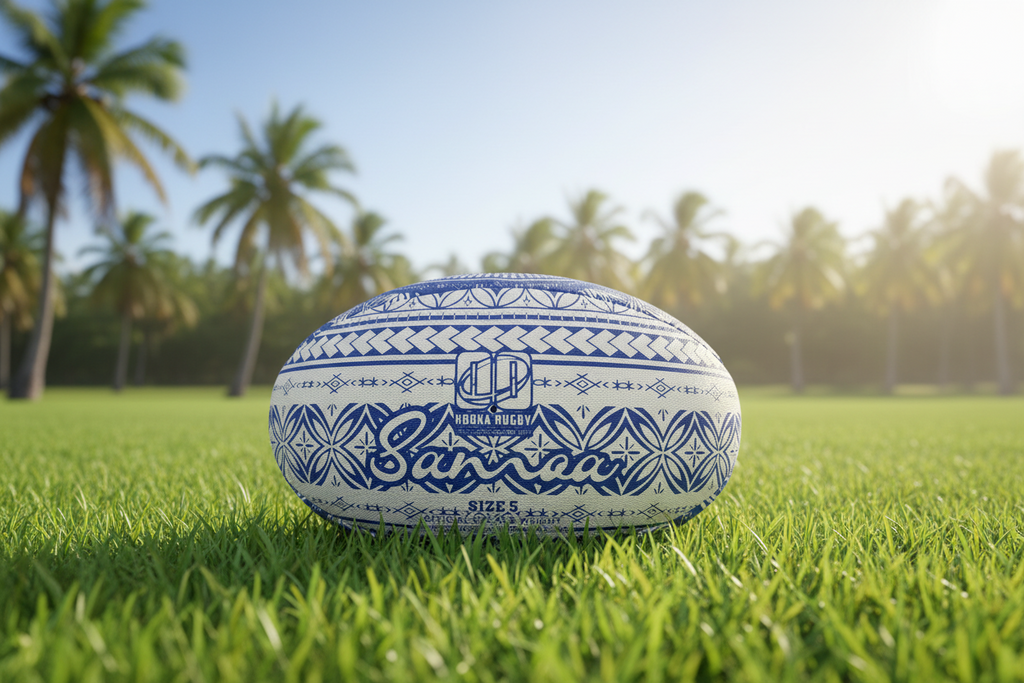Samoa Size 5 rugby match ball with Tatau design