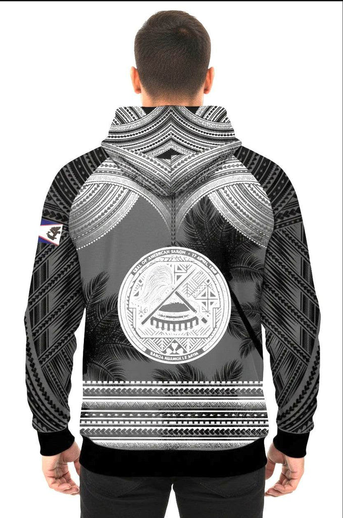 American Samoa zip up hoodie 2XL with sublimated design and embroidery by Islander family