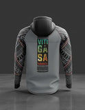 Unisex Fiji war club hoodie inspired by Fijian Kesa kesa design with sublimation print