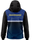 Unisex water-resistant wind breaker jacket with hood and full sublimation design