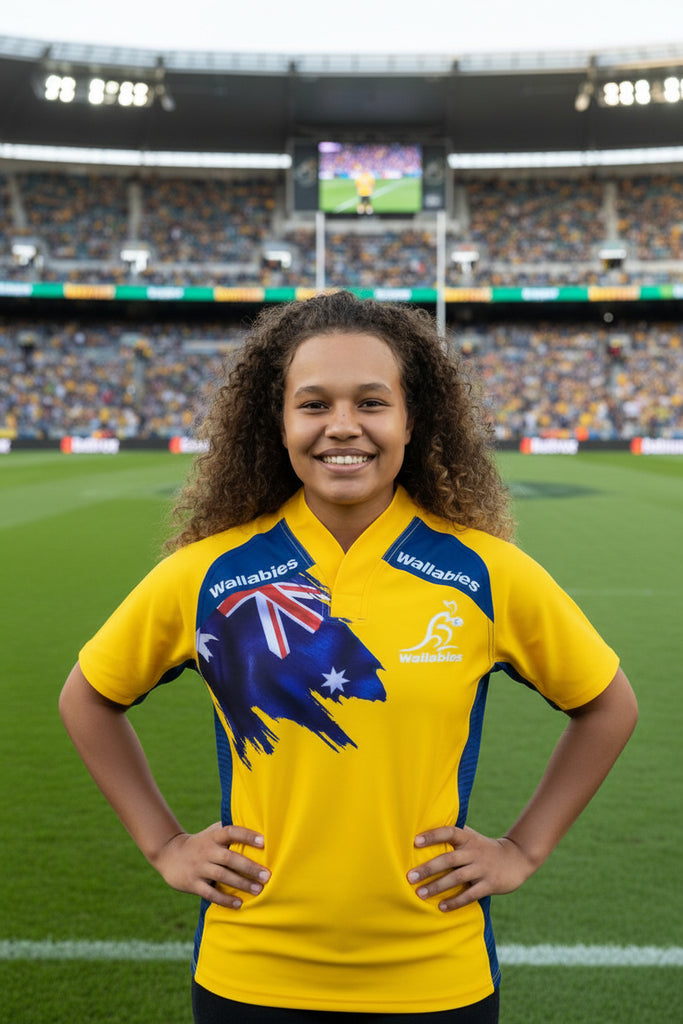 Wallabies Blue/Gold Jersey official licensed rugby shirt