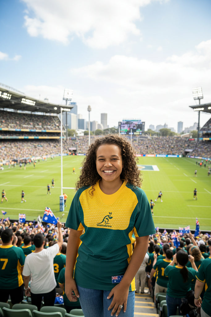 Wallabies Greengold Jersey official licensed rugby shirt