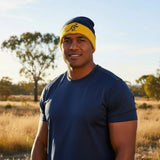 Australia Wallabies embroidered cotton beanie with yellow trim