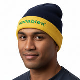 Australia Wallabies embroidered cotton beanie with navy and yellow colors